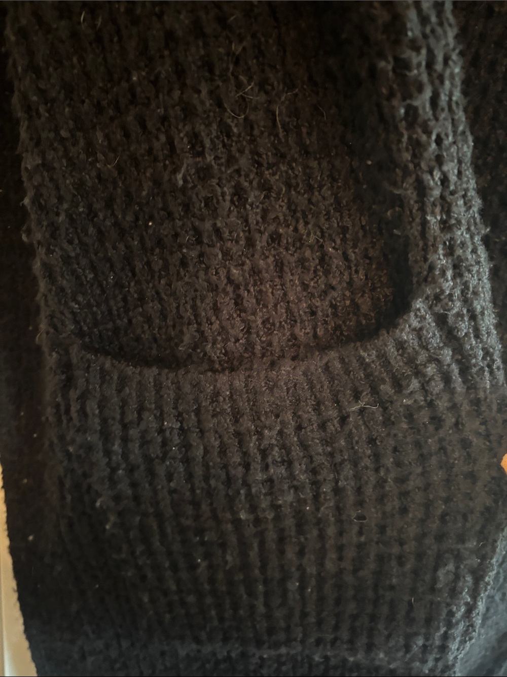 Black Hooded Sleeveless Knit Sweater Vest - Allie Rose - Picture 5 of 5